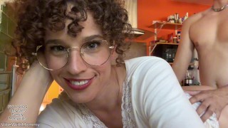 Horny Mature Vlogger Seduces a Young College Guy
