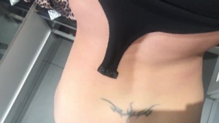 Fitting Room Fuck: Store Clerk Breeds Customer While Boyfriend Waits Outside