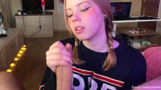 Good Girl Student Worships Cock Tenderly, Begging for Every Drop of Cum