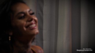 Tattooed 21-Year-Old Takes an Intense Gangbang and Multiple Creampies